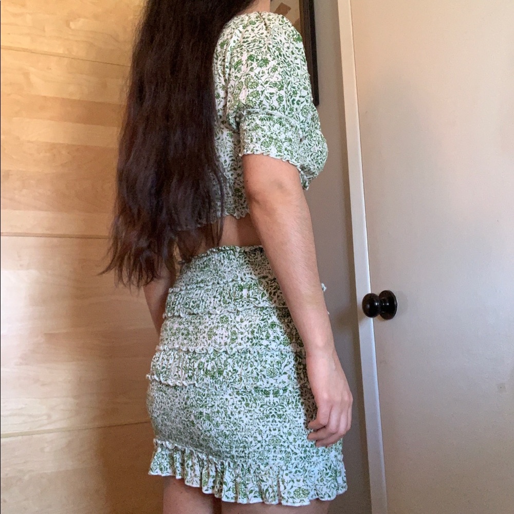 Smocked 2 piece boho matching skirt set - Picture 12 of 16
